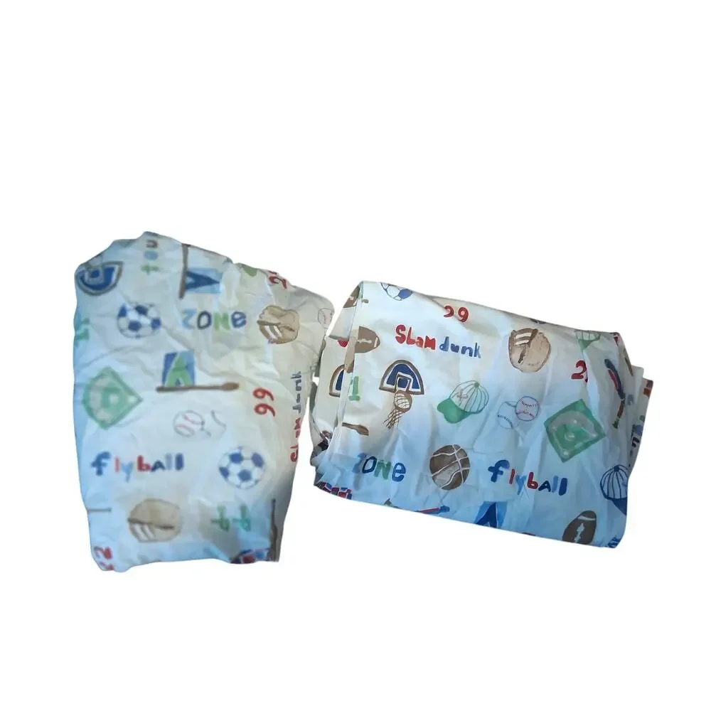 Pottery Barn Kids sheet set twin fitted flat NO CASES sports soccer baseball